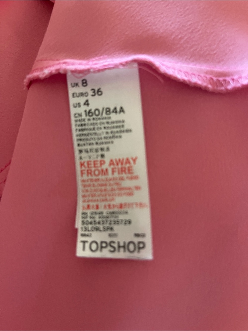 Topshop Pink Draped Cowl Neck Blouse - Picture 4 of 4